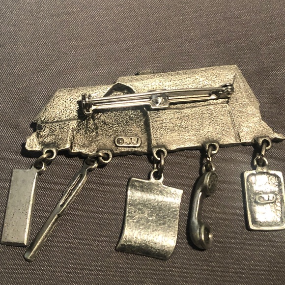 Vintage Cute Real Estate Pin/ Brooches and a charm - Picture 3 of 8